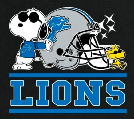 Snoopy Professional Football Indoor/Outdoor Waterproof Vinyl Decal - Detroit Lions - snoopn4pnuts.com