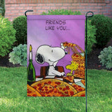 Peanuts Double-Sided Flag - Snoopy Pizza