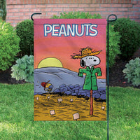 Peanuts Double-Sided Flag - Snoopy Halloween Scarecrow