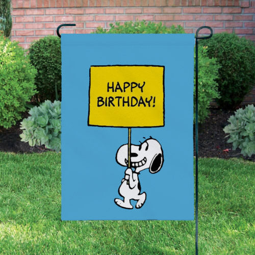 Peanuts Double-Sided Flag - Happy Birthday