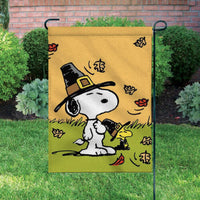 Peanuts Double-Sided Flag - Snoopy Pilgrim