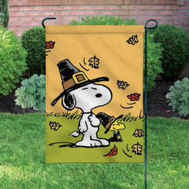 Peanuts Double - Sided Flag - Snoopy Pilgrim - snoopn4pnuts.com