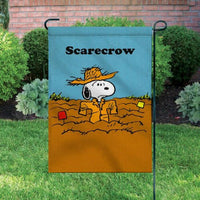 Peanuts Double - Sided Flag - Snoopy Scarecrow - snoopn4pnuts.com