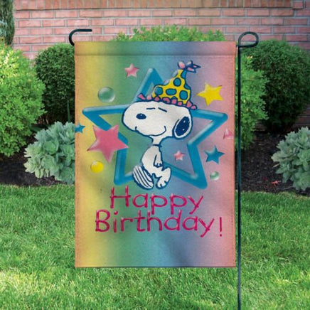 Peanuts Double - Sided Flag - Happy Birthday - snoopn4pnuts.com
