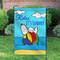 Peanuts Double - Sided Flag - Relax It's Summer - snoopn4pnuts.com