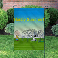 Peanuts Double - Sided Flag - Happy Summer! - snoopn4pnuts.com