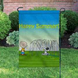 Peanuts Double - Sided Flag - Happy Summer! - snoopn4pnuts.com