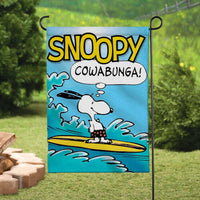 Peanuts Double-Sided Flag - Cowabunga!