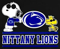 Snoopy College Football Indoor/Outdoor Waterproof Vinyl Decal - Penn State Nittany Lions