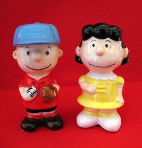 Benjamin & Medwin Charlie Brown & Lucy Salt And Pepper Shakers (No Box)