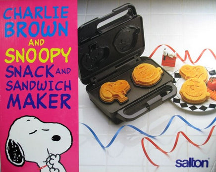 Charlie Brown And Snoopy Electric Snack And Sandwich Maker - New!