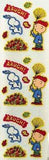Charlie Brown and Snoopy Raking Leaves Stickers