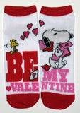 Snoopy Valentine's Day Side-By-Side No Show Socks