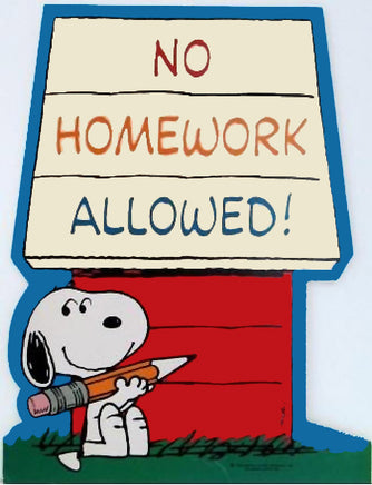 No Homework Allowed Wall Decor