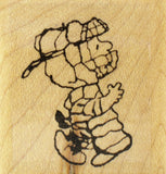 RARE Peanuts Rubber Stamp - Schroeder Catcher (New Remounted)