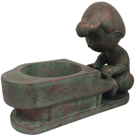 Schroeder Piano Man Planter - Bronze Patina