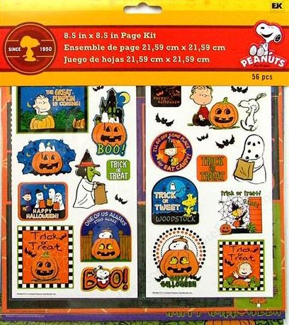 Peanuts Scrapbook Page Kit -  Halloween