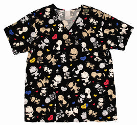 Peanuts Halloween V - Neck Scrub Top - snoopn4pnuts.com