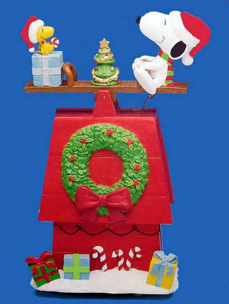 Snoopy And Woodstock Animated, Musical, And Lighted See-Saw Doghouse - Plays "Jingle Bell Rock"
