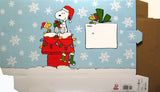 Snoopy Santa Decorative Cardboard Shipping / Mailing Box - Medium Size  (Serves As A Gift Box Too!)