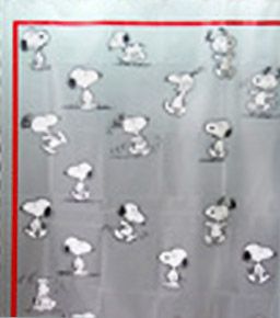 Snoopy Vinyl Shower Curtain With Free Hanger Hooks - snoopn4pnuts.com