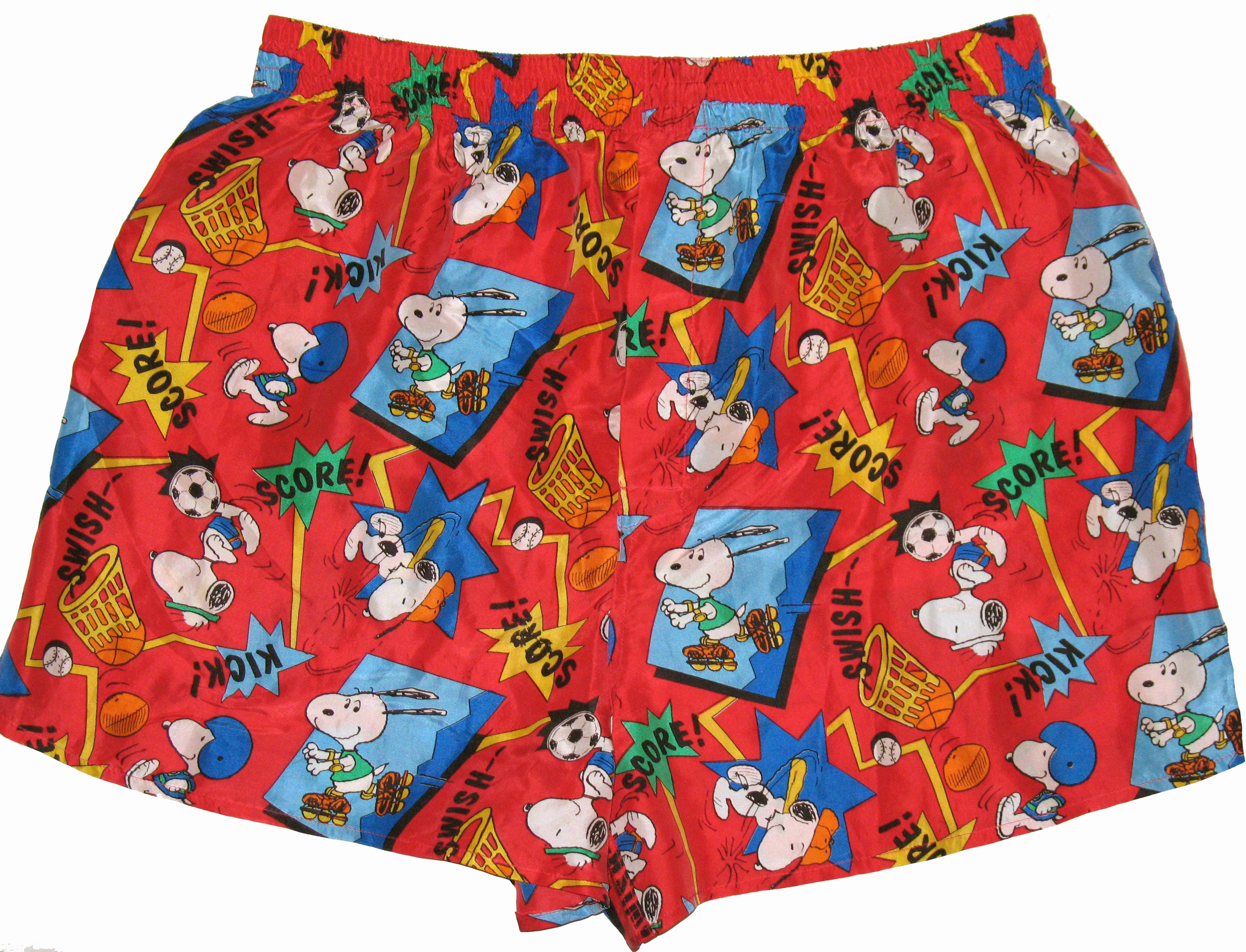 Snoopy Sports 100% Silk Boxers - Main Image