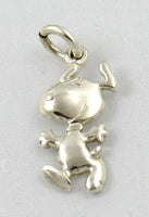 Happy Snoopy Sterling Silver Pendant / Charm