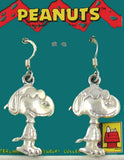Snoopy Joe Cool Sterling Silver Fish Hook Earrings