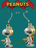 Snoopy Flying Ace Two-Tone Sterling Silver With Gold Plating Earrings