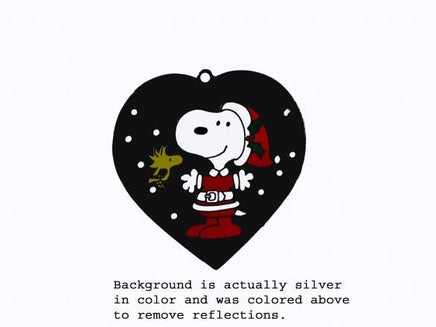 Snoopy And Woodstock Metal Christmas Ornament