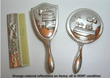 Snoopy Child's 3-Piece Silver Plated Dresser Set