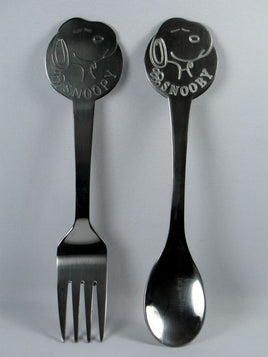 Snoopy Stainless Steel Spoon And Fork Child Size Set