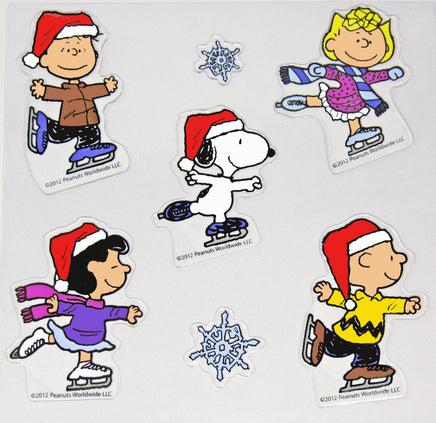 7 - Piece Peanuts Skaters Jelz Window Cling Set - SPECIAL LOW PRICE! - snoopn4pnuts.com
