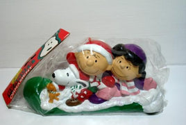Adler Peanuts Gang On Toboggan Ornament