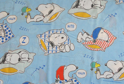 Vintage Peanuts Gang Flat Sheet - Sleeping Snoopy - snoopn4pnuts.com