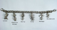 Peanuts Gang Sterling Silver 3-D Charm Bracelet (6 Charms)
