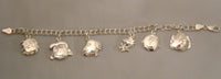 Peanuts Gang Sterling Silver Charm Bracelet (6 Charms)