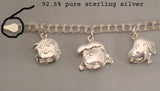Peanuts Gang Sterling Silver Charm Bracelet