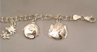Peanuts Gang Sterling Silver Charm Bracelet (6 Charms)