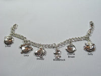 Peanuts Gang Sterling Silver Charm Bracelet
