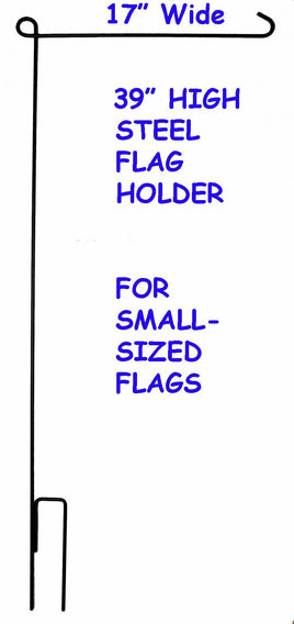 Steel Flag Holder Stand For Small - Sized Flags (17" Wide) - snoopn4pnuts.com