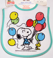 Snoopy Balloons Snap Neck Bib