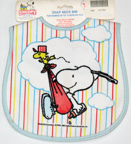 Snoopy Stork Snap Neck Bib - snoopn4pnuts.com