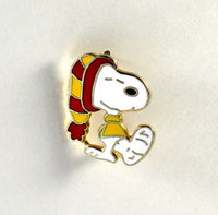 Snoopy Wearing Leg Cast Cloisonne Pin