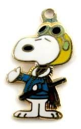 Snoopy Flying Ace Cloisonne Charm