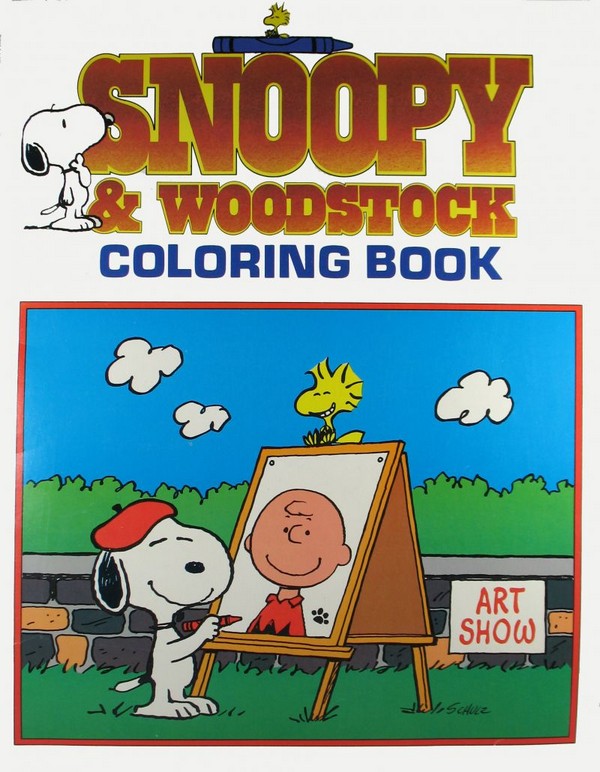 Snoopy and Woodstock Large Vintage Coloring Book