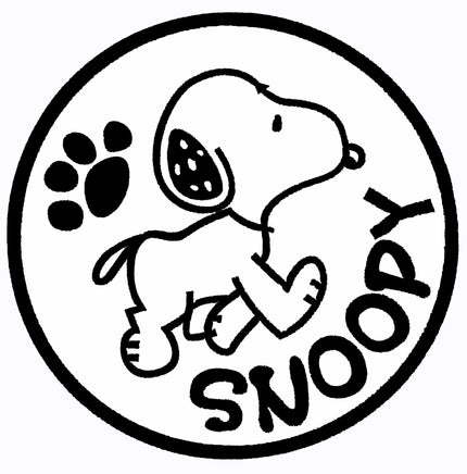 Snoopy Walking Die - Cut Vinyl Decal - Black - snoopn4pnuts.com