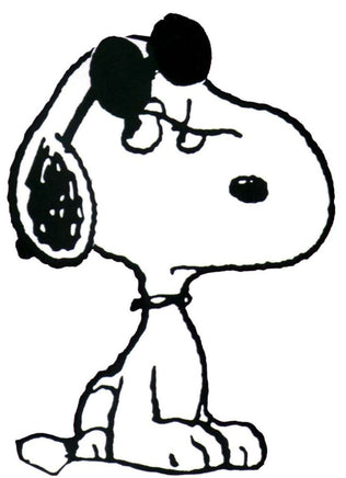 Stern Snoopy Die - Cut Vinyl Decal - Black - snoopn4pnuts.com