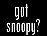 "Got Snoopy?" Die-Cut Vinyl Decal - White