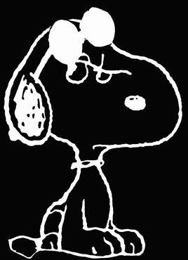 Stern Snoopy Die-Cut Vinyl Decal - White